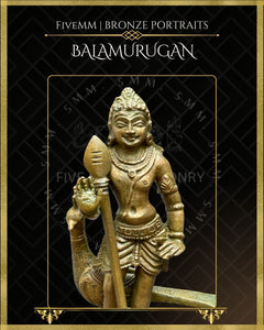 Bala Murugan Panchaloha Bronze Icon - 4.5"