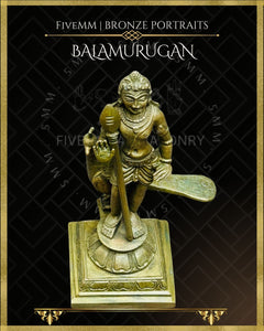 Bala Murugan Panchaloha Bronze Icon - 4.5"