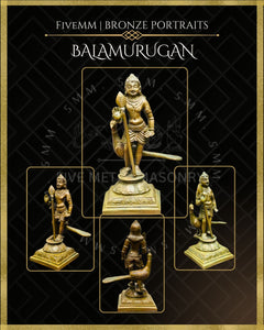 Bala Murugan Panchaloha Bronze Icon - 4.5"