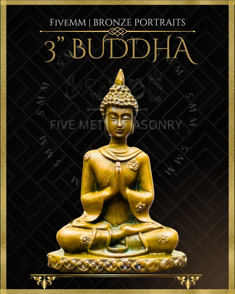 Buddha Panchaloha Bronze Icon - 3"