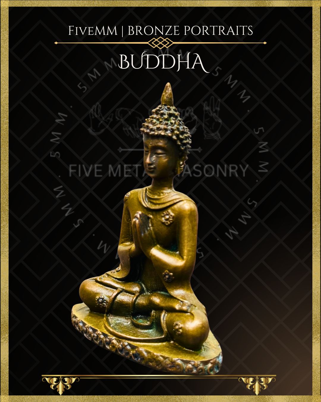 Buddha Panchaloha Bronze Icon - 3"