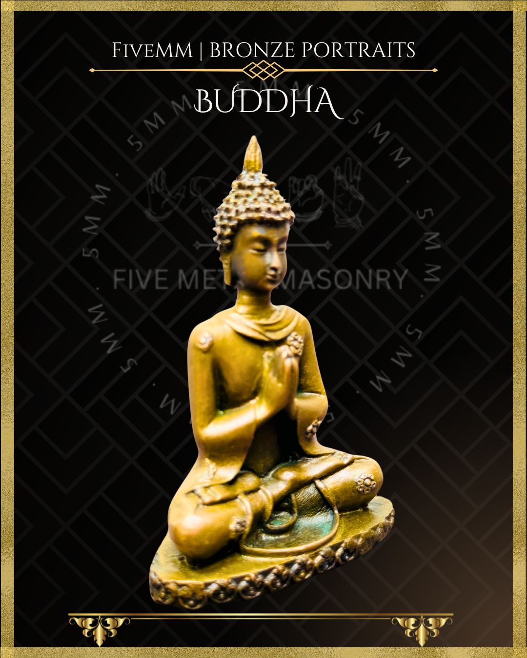 Buddha Panchaloha Bronze Icon - 3"