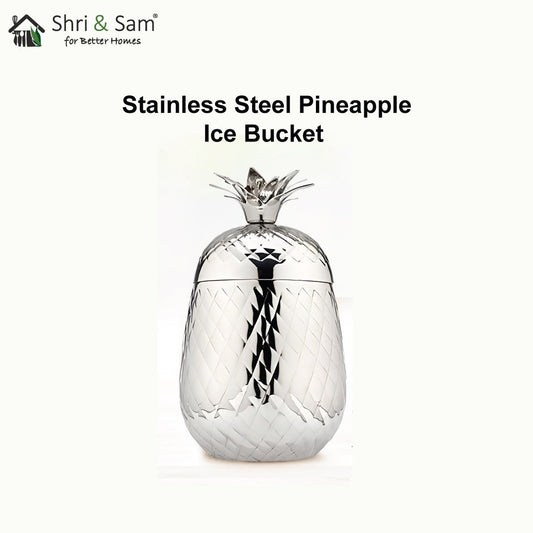 Stainless Steel Double Wall Pineapple Ice Bucket
