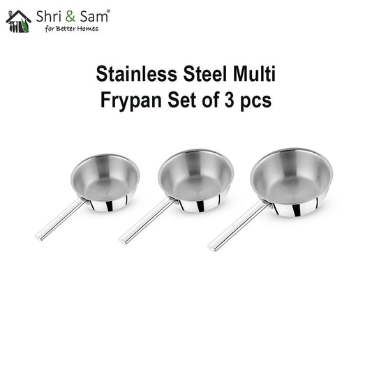 Stainless Steel Multi Frypan Set of 3