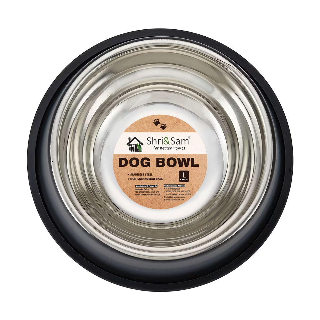 Stainless Steel Anti-Skid Dog Feeding Bowl