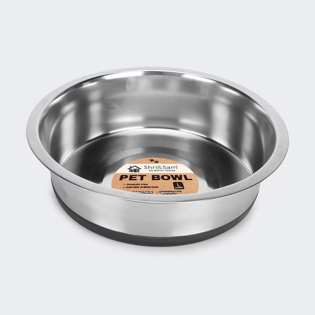 Stainless Steel Pet Bowl with Anti-Skid Base