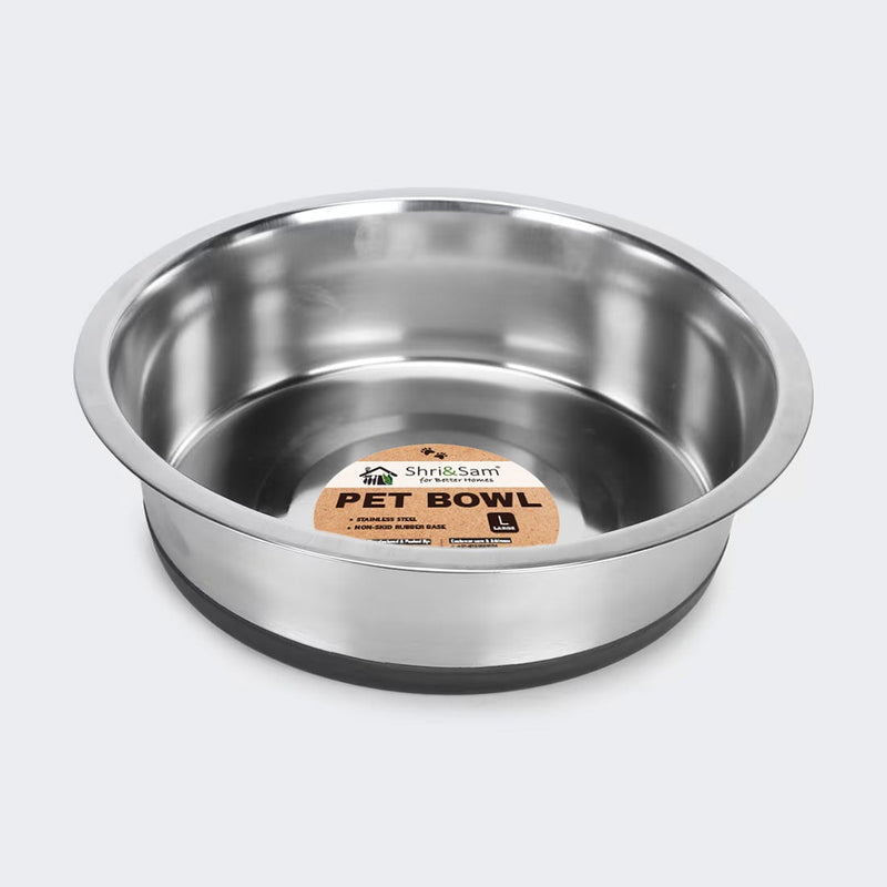 Stainless Steel Pet Bowl with Anti-Skid Base