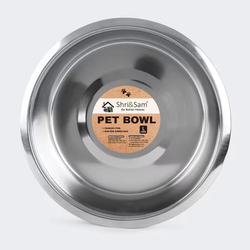 Stainless Steel Pet Bowl with Anti-Skid Base
