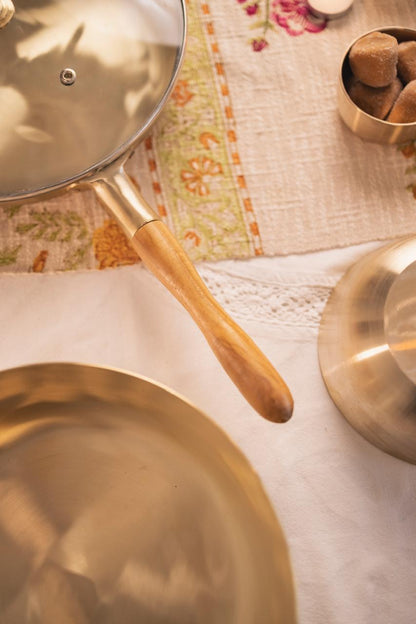 Velanstore Bronze Saute pan 2.0 with glass lid