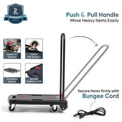 Corvids 100 Kg Portable & Compact Plastic Platform Trolley-4