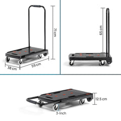 Corvids 100 Kg Portable & Compact Plastic Platform Trolley-2