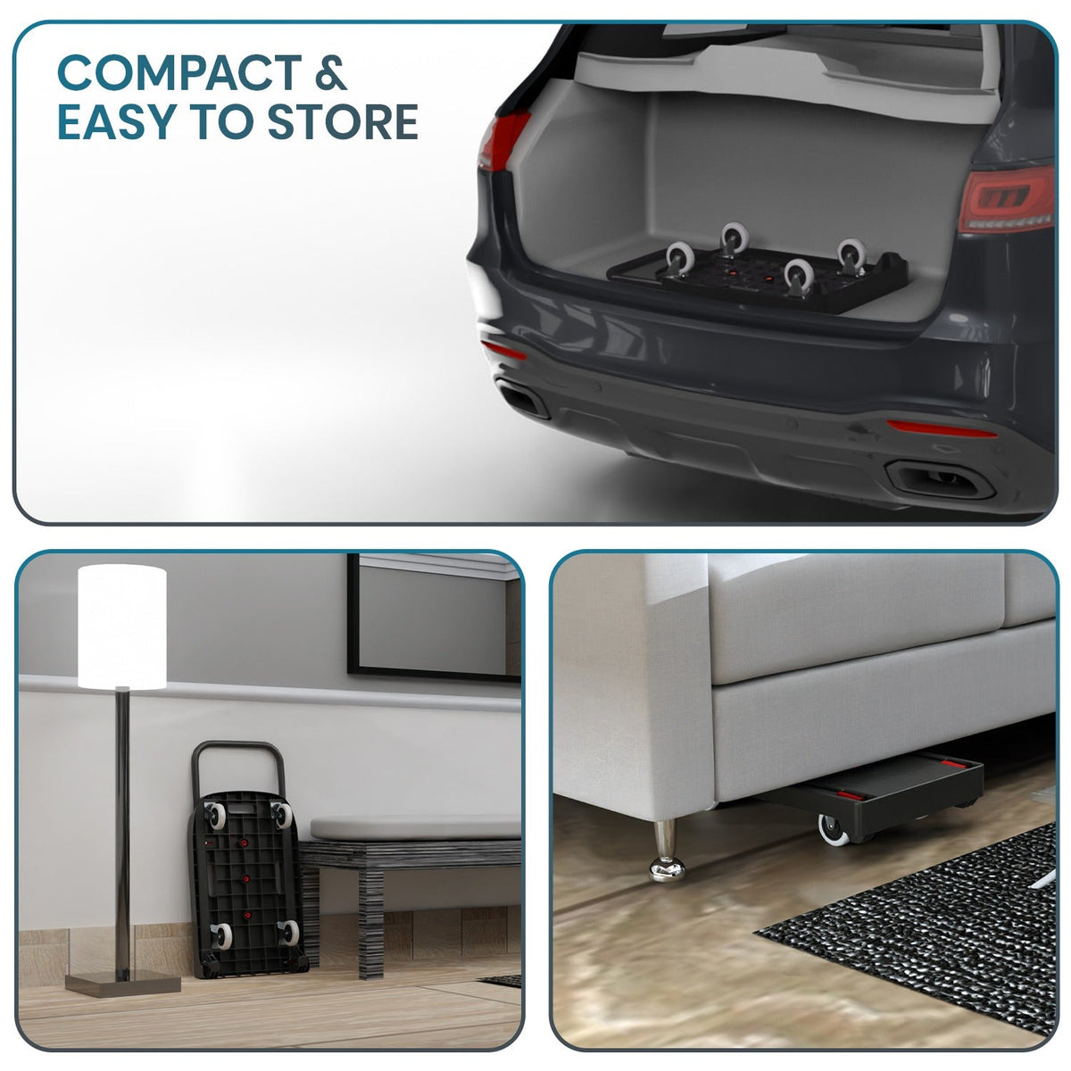 Corvids 100 Kg Portable & Compact Plastic Platform Trolley-7