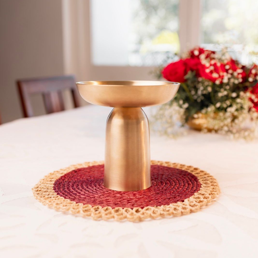 Velanstore Heirloom Brass Platter - Small