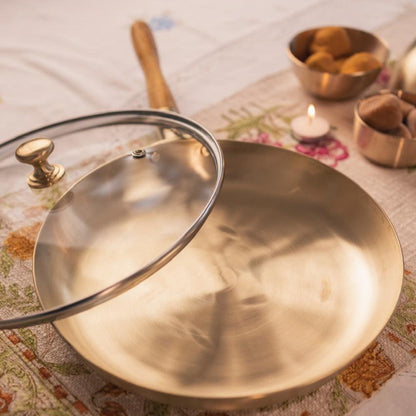 Velanstore Bronze Saute pan 2.0 with glass lid