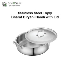 Stainless Steel Triply Bharat Biryani Handi with Lid