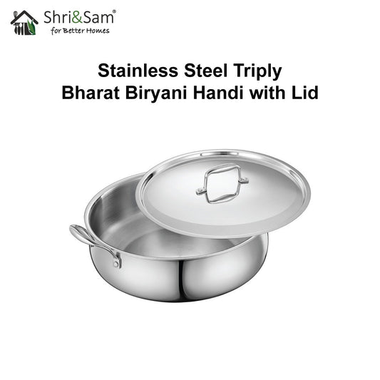 Stainless Steel Triply Bharat Biryani Handi with Lid