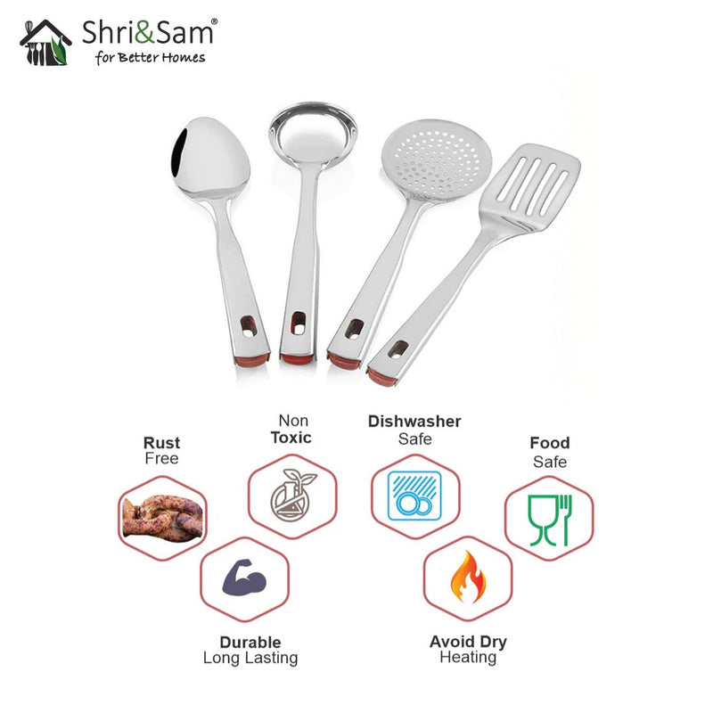 Stainless Steel Serving Tool Queen Set of 4 pcs