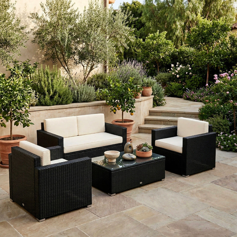Carcamo Outdoor Sofa Set 2 Seater, 2 Single seater and 1 Center Table (Blue)