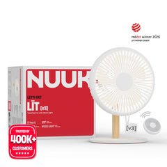 All-day Wireless Rechargeable Table Fan with Mood Light and Magnetic Remote | LĪT [v3]