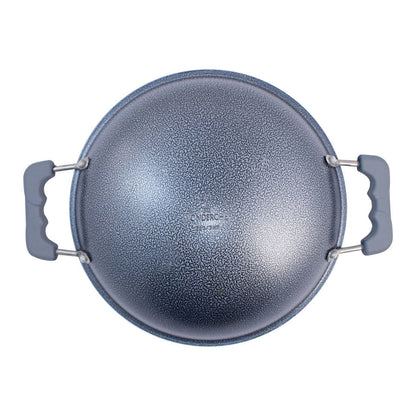 Wonderchef Renewed Appachetty Breakfast Pan with Lid | Nonstick Cookware | Appachatty | Chetty Pan | Appam Patra | Round Bottom Kadai | 3mm Thick | Black 22 cm