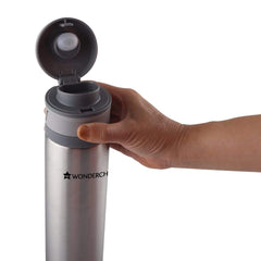 Uni-Bot, 500ml, Silver, Double Wall Stainless Steel Vacuum Insulated Hot and Cold Flask, Ultra Light, Spill and Leak Proof, 2 Years Warranty