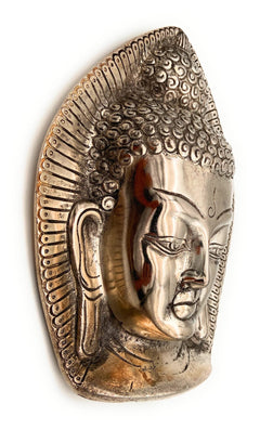 Big Buddha Mask | Buddha Wall Hanging, Silver, 11 Inch, 1 Piece