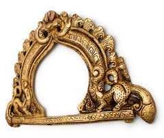 Bhunes Brass Prabhavali Arch Wall Hanging – Prabhawali Frame for Temple, Home Decor & Deity | Traditional Prabhaval with Aura Backplate for Mandir & Pooja Room, Gold, 6 Inch, 1 Piece