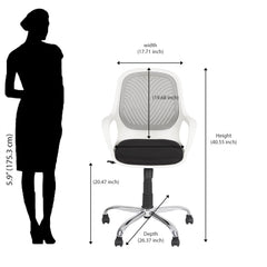 Nilkamal Yaris Mid Back Chrome Base Chair
