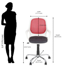 Nilkamal Yaris Mid Back Chrome Base Chair