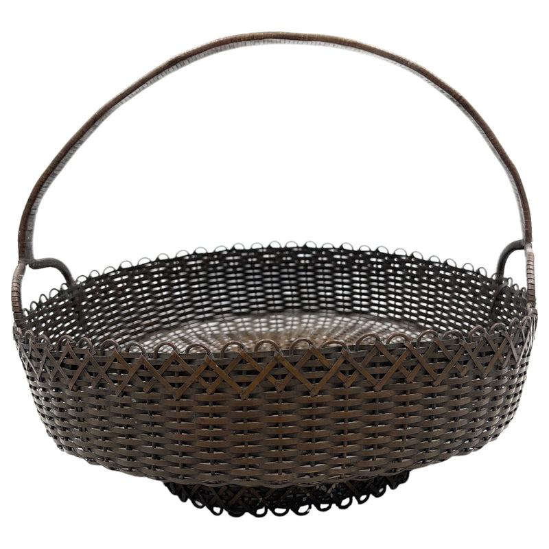 Bhunes Brass Antique Very Beautiful Brass Flower Holder, Phuldali, Traditional Poja Items Holder,Brown, 9.5 Inch, 1 Piece
