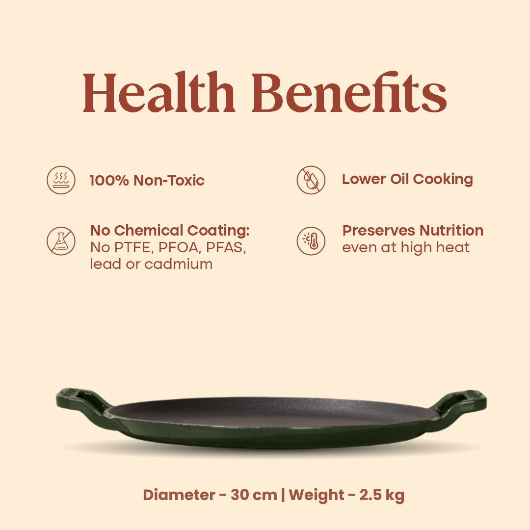 No. 12 Enamel Cast Iron Dosa Tawa (30cm)