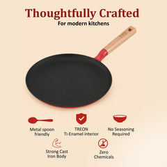 Vinod Cast Iron Freya Dosa Tawa - 28 cm