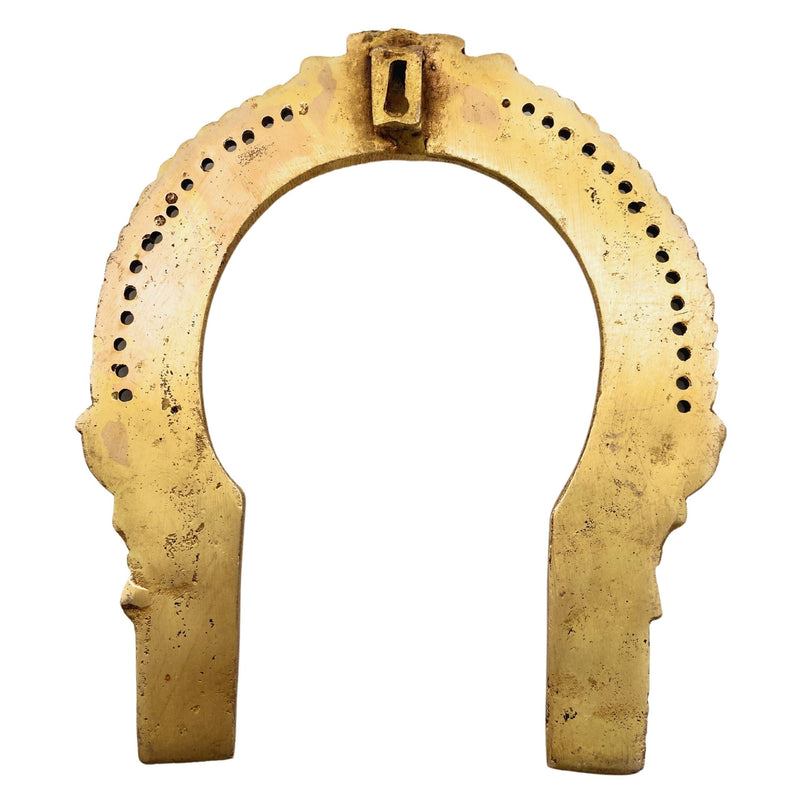 Brass Prabhavali Frame, Traditional Prabhawali Arch Wall Hanging for Temple, Mandir & Home Decor, Kirtimukha For Diety Prabhaval,Gold, 9 Inch, 1 Piece