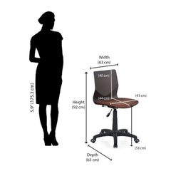 Nilkamal Zing Revolving Office Chair (Brown)