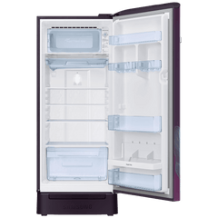 SAMSUNG Horizontal Curve 215 Litres 5 Star Direct Cool Single Door Refrigerator with Base Stand Drawer (RR23D2H259R/HL, Paradise Bloom Purple)