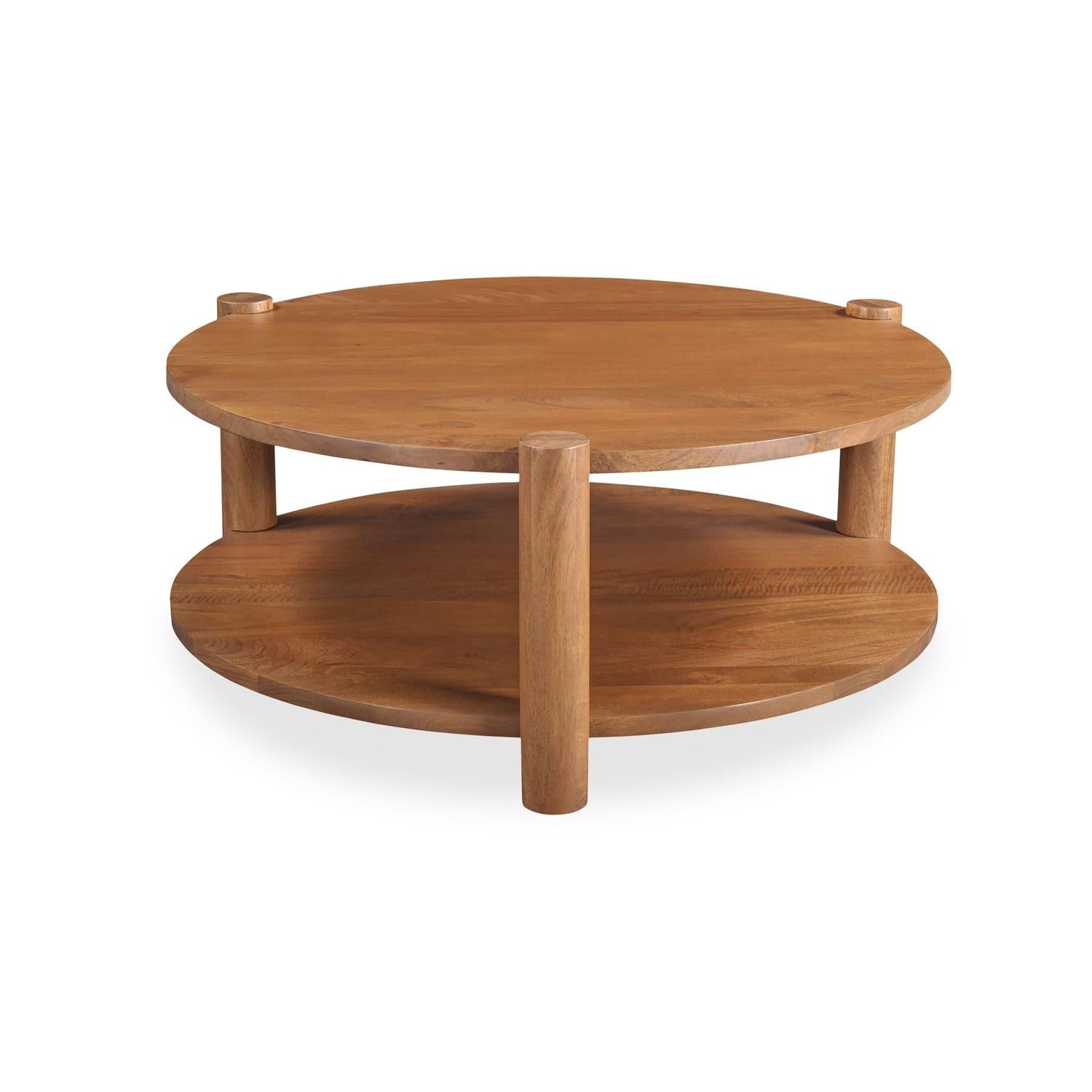 Titoz – Modern Round Mango Wood Coffee Table