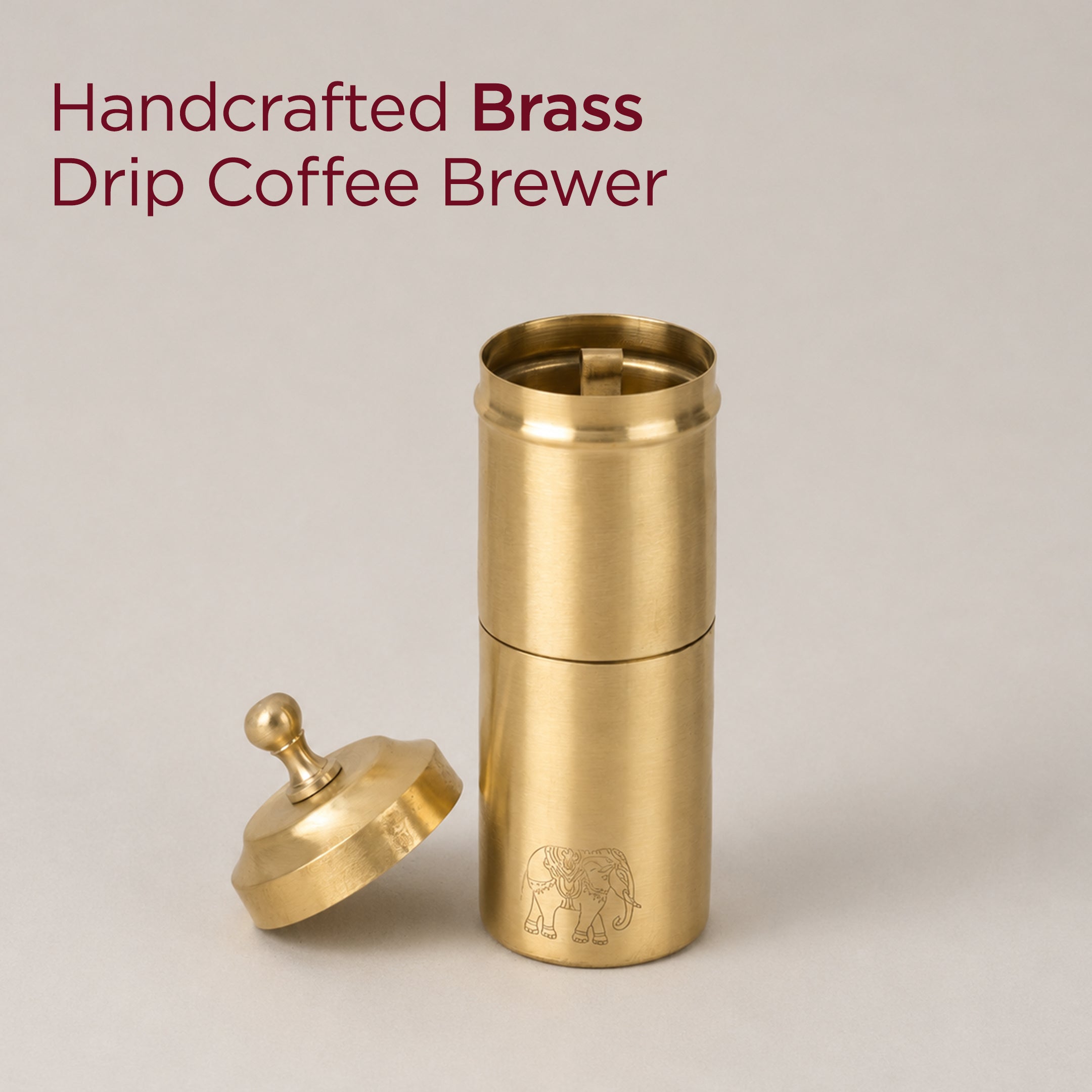 Handcrafted Brass Drip Coffee Brewer • South Indian Filter Coffee Experience (पीतल का कॉफ़ी मेकर)