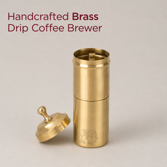 Handcrafted Brass Drip Coffee Brewer • South Indian Filter Coffee Experience (पीतल का कॉफ़ी मेकर)