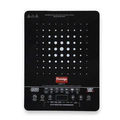 Prestige Swish Induction Cooktop V4 + Prestige Omega Deluxe Granite Alpha 3 Pc BYK Non-Stick Set: Kadai 24cm with Glass Lid, Omni Tawa 28cm, Fry Pan 24cm, Gas & Induction Compatible