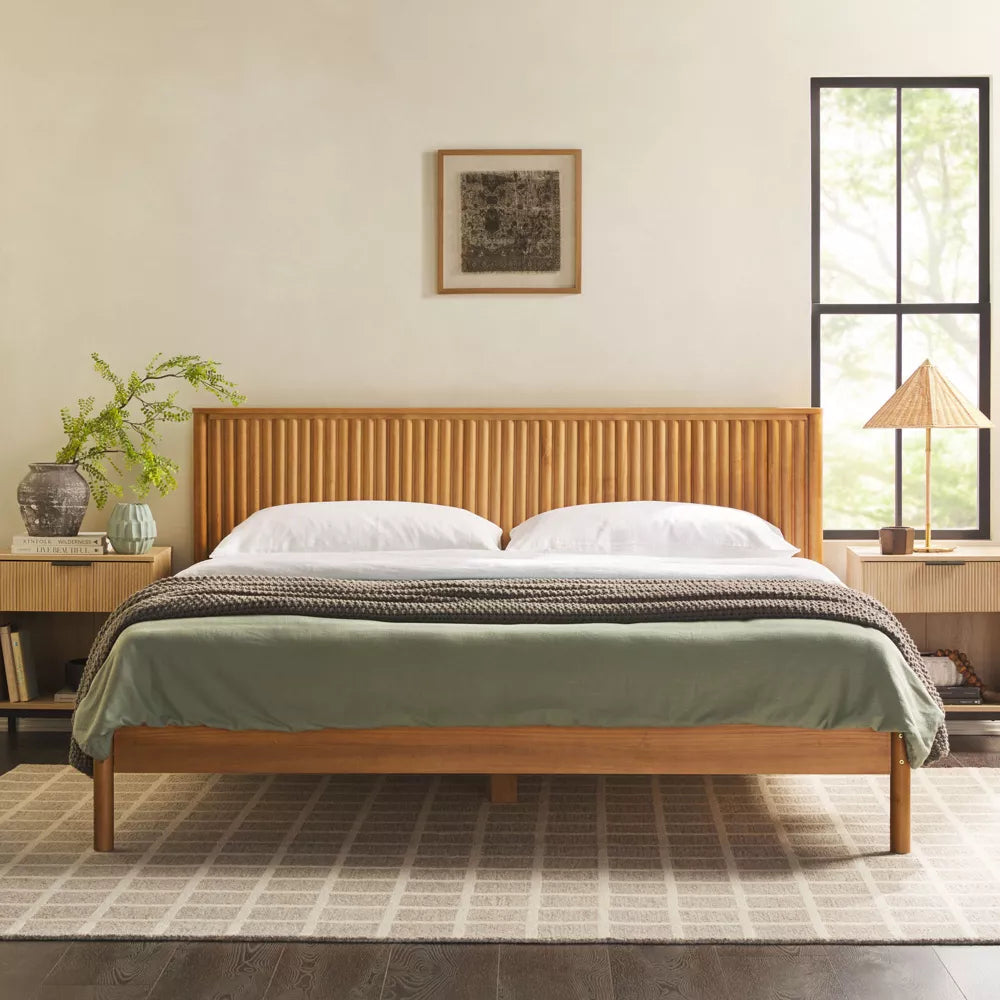 Velin Home King Reeded headboard bed