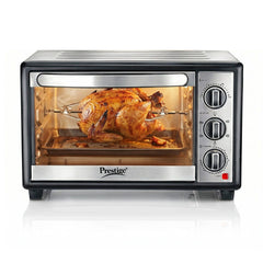 Prestige POTG 28AC 28L OTG, 1500W, Air Fry, Rotisserie, 2 Heaters, Timer, 2Y Warranty + Prestige Nutri-Zen Mixer Grinder, 3 Polycarbonate Jars (Big 1000ml, Sipper with Handle 700ml, Small 700ml)