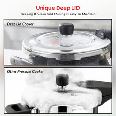 Prestige Deluxe Alpha Stainless Steel Pressure Cooker 4.0 L, Prestige Omega Deluxe Granite Non-stick Round Base Omni Tawa, 25 cm (Black)