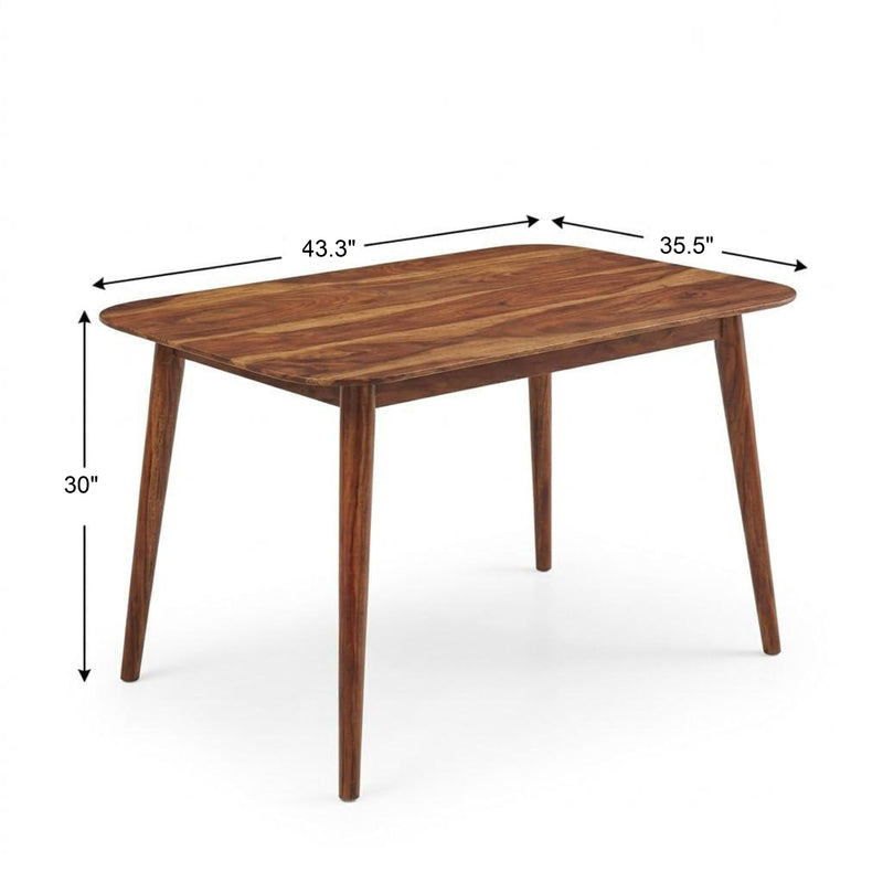 Astera Sheesham Wood 4 Seater Dining Set with Natural Cane Chairs
