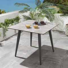 Luktro Outdoor Garden Patio Dining Set 4 Chairs and 1 Table Set Braided & Rope