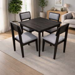 Urban Living Solid Sheesham Wood Four Seater Dining Table Set