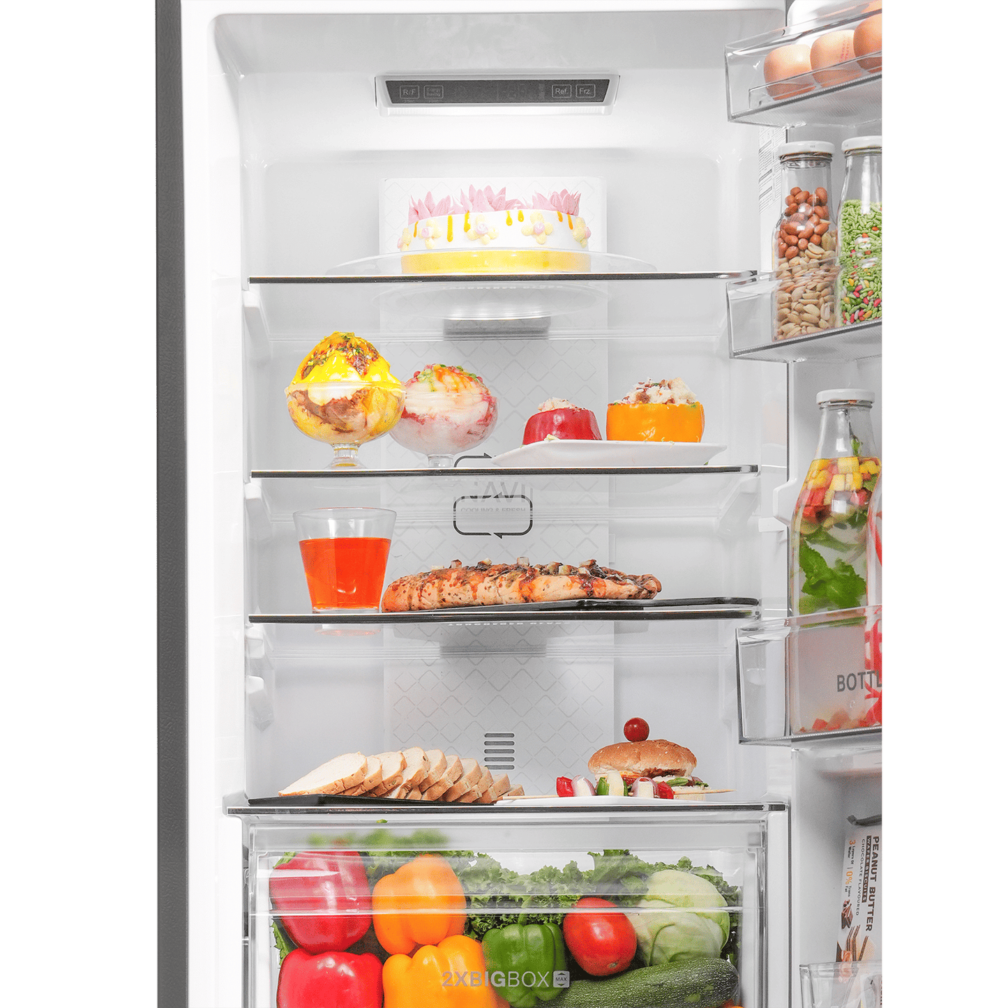 Haier 237 Litres 2 Star Frost Free Double Door Bottom Mount Convertible Refrigerator with Turbo Icing (HRB-2872IBMS-P, Moon Silver)
