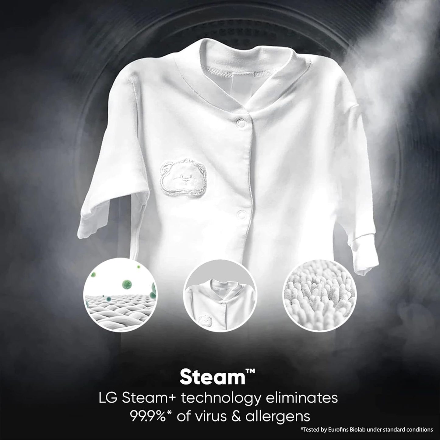 LG 10 kg 5 Star Fully Automatic Front Load Washing Machine (FHP1410Z7P.APSQEIL, Smart Diagnosis, Platinum Silver)