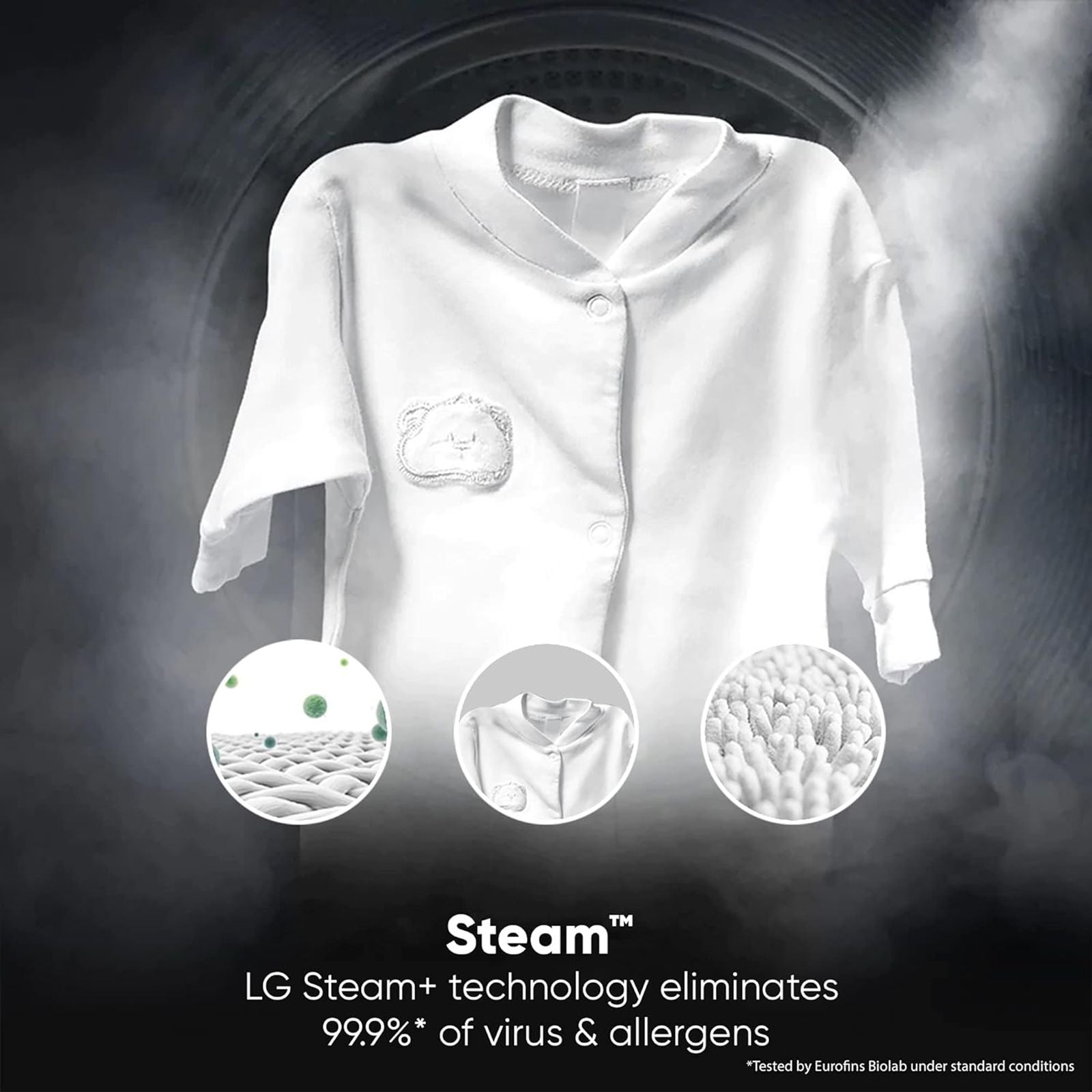 LG 10 kg 5 Star Fully Automatic Front Load Washing Machine (FHP1410Z7P.APSQEIL, Smart Diagnosis, Platinum Silver)