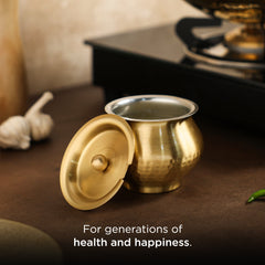 Pure Brass Ghee Pot with Tin Coating (पीतल का घी पॉट)
