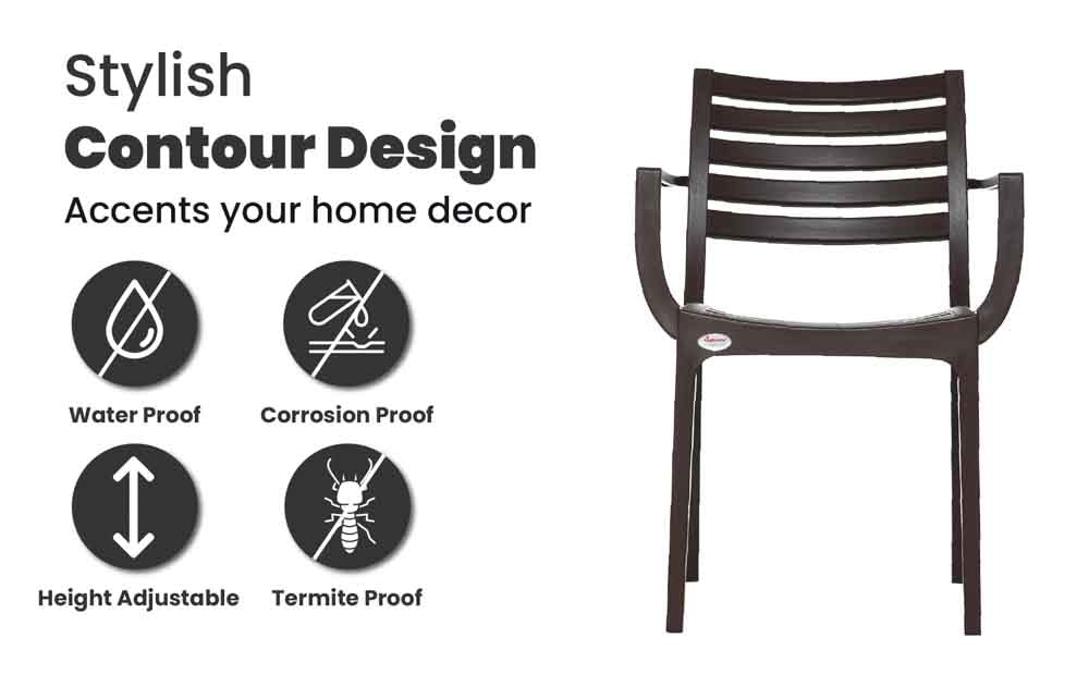 Supreme Empire Plastic With-Arm Chair